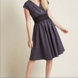 ModCloth Folter Retro Polka Dot Pinup Swing Dress